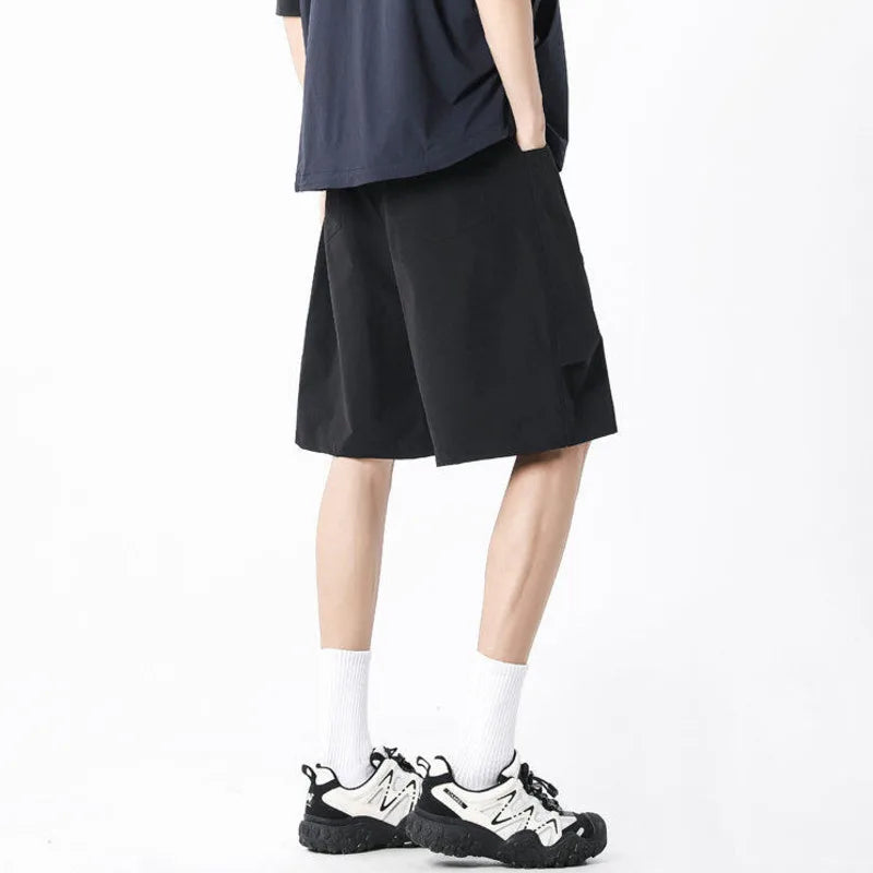 Casual Drawstring Solid Color Quick-Dry Shorts