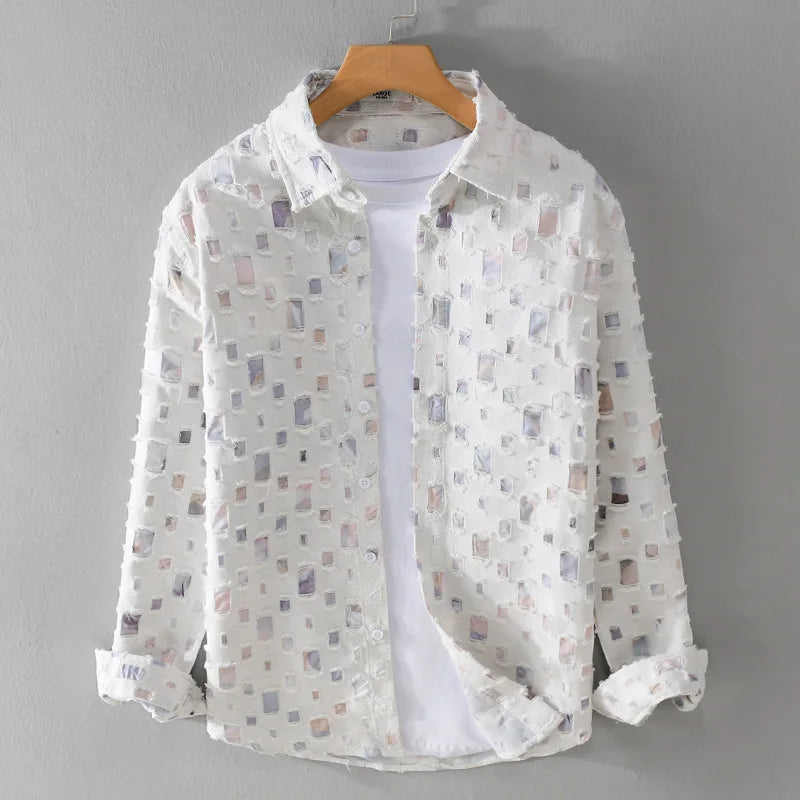 Street Fashion Printed Patchwork Shirt