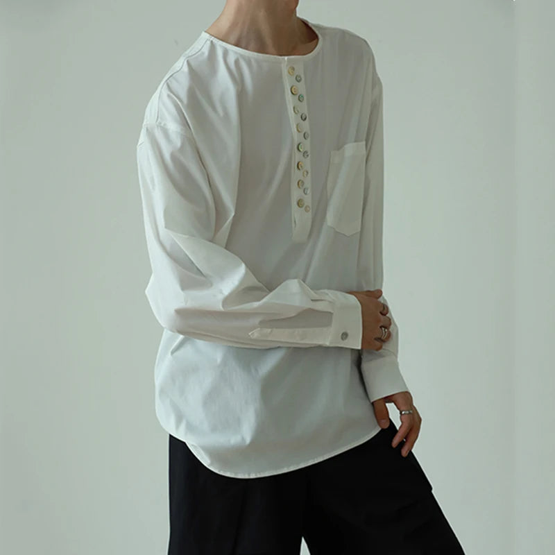 Casual Loose White Long Sleeve T-Shirt