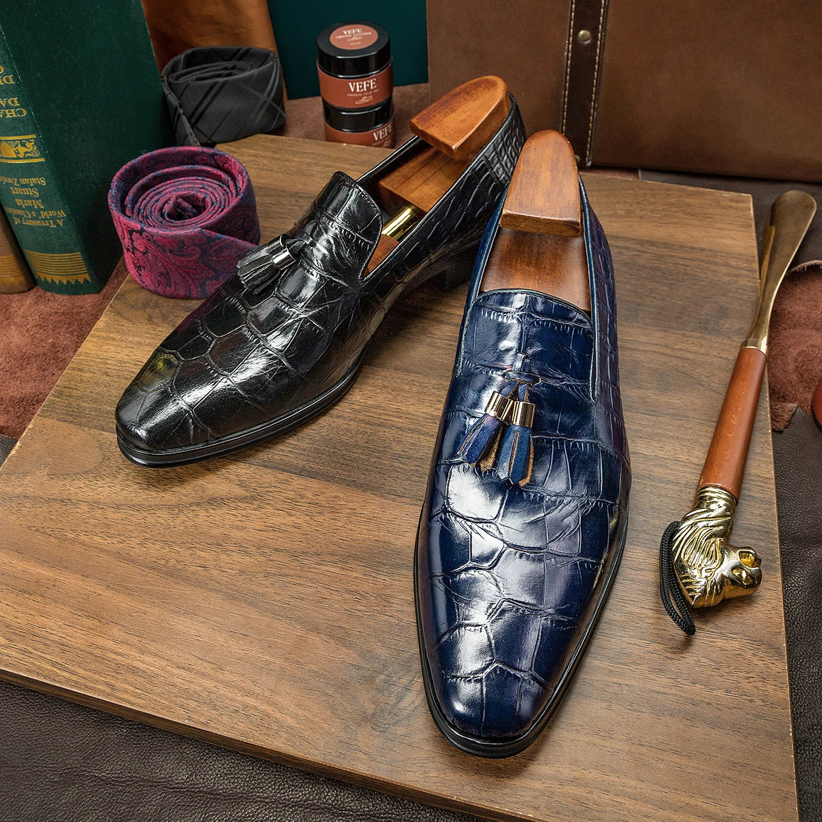 Vintage Croc Slip-On Loafers Shoes