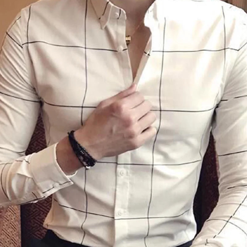 Square Lines Longe Sleeve Shirt