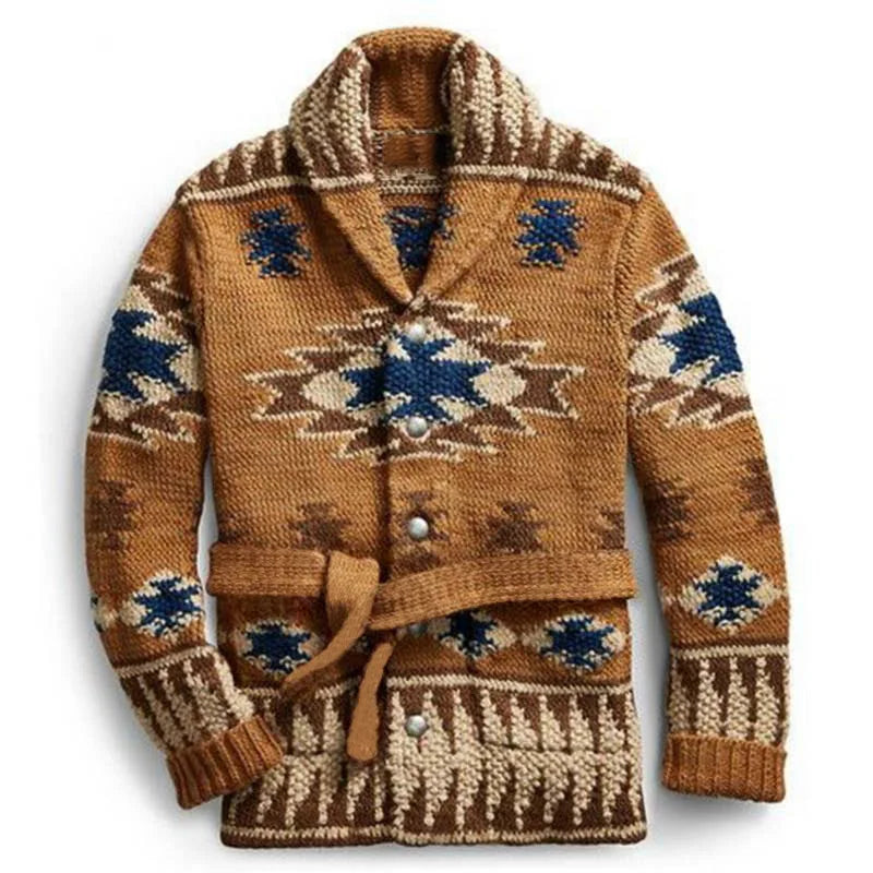 Retro Classic Tribal Pattern Knit Cardigan