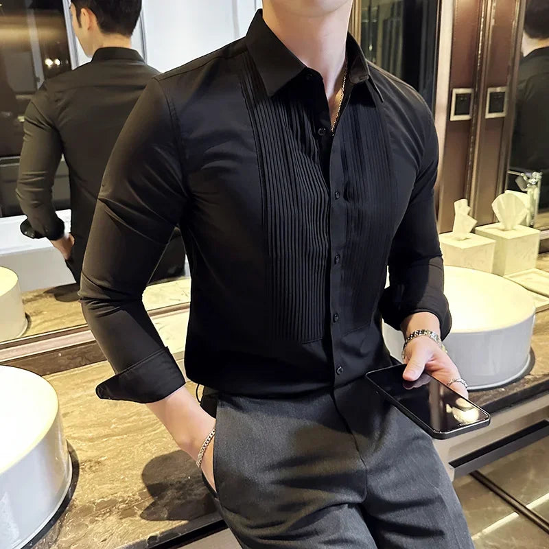 Single Breasted Slim Fit Dress Shirt