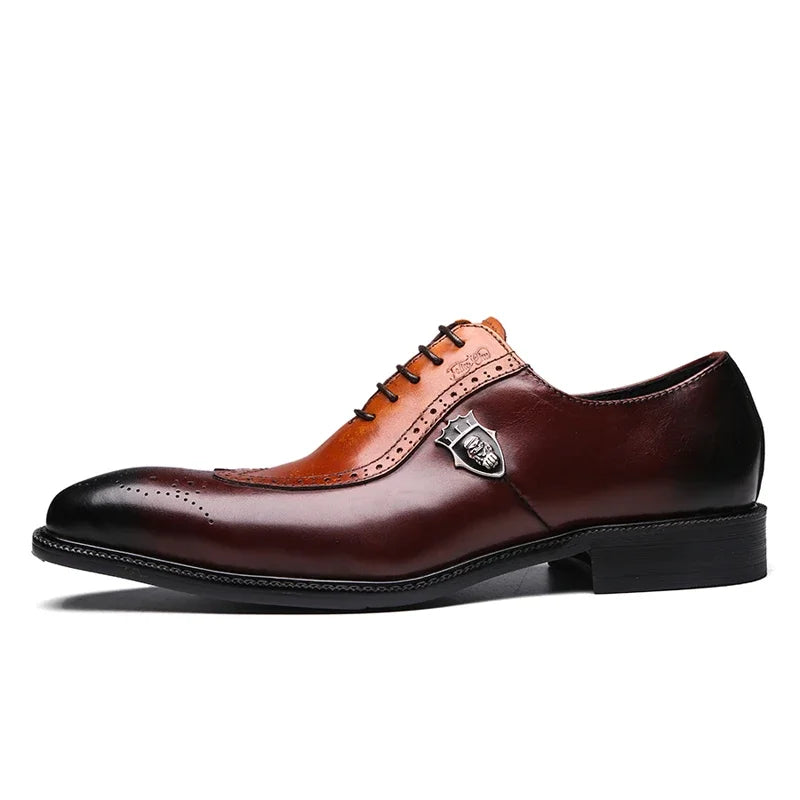 Luxury Classic Brown Men's Oxford Shoes