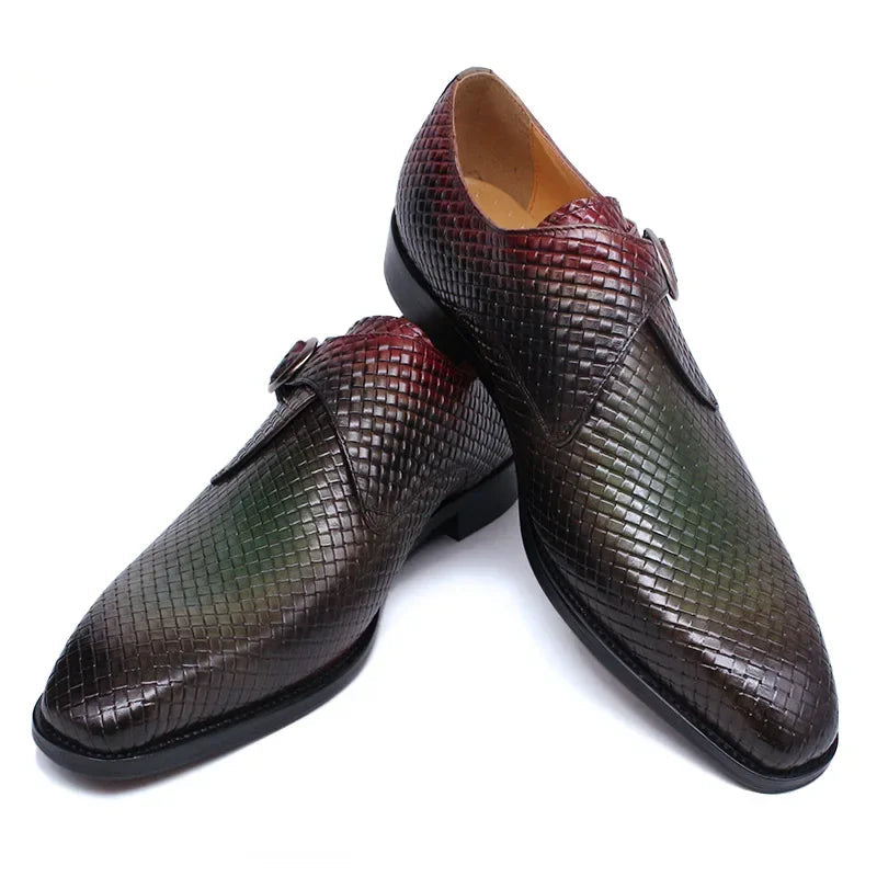 Mixed Colors Style Slip-On Monk Strap Shoes