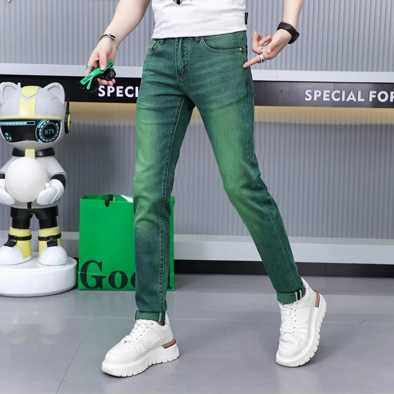 Emerald Green Slim Fit Style Jeans