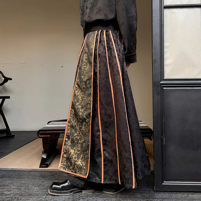 Casual Traditional Chinese Pleated Skirt