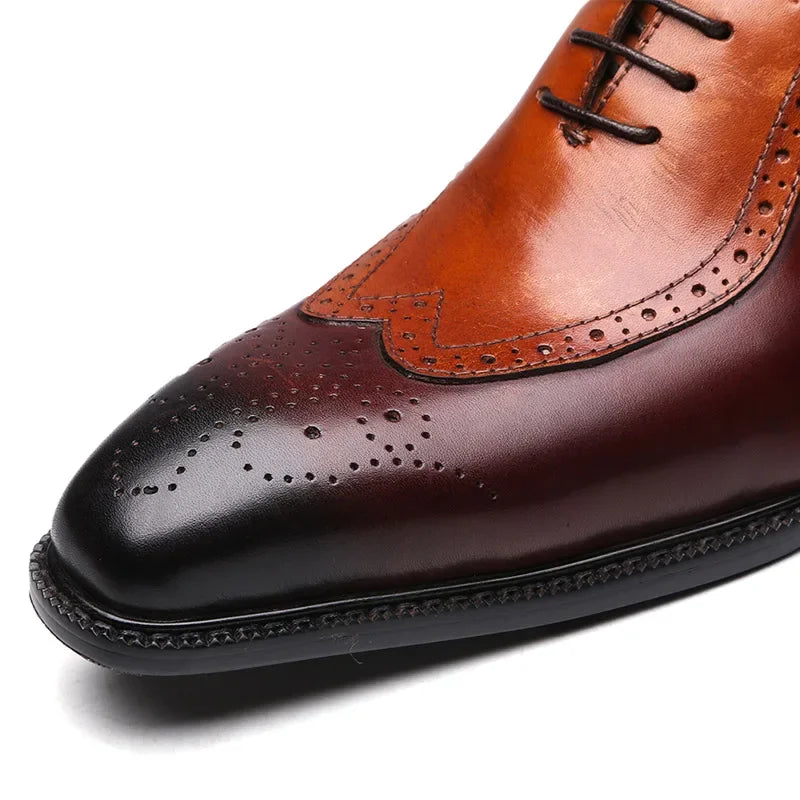 Luxury Classic Brown Men's Oxford Shoes