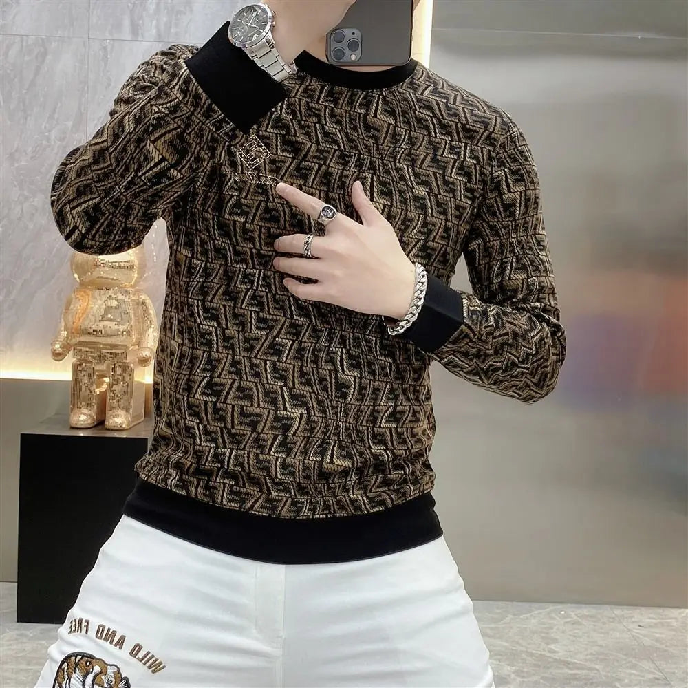 Fashion Geometric Printing Style Sweater
