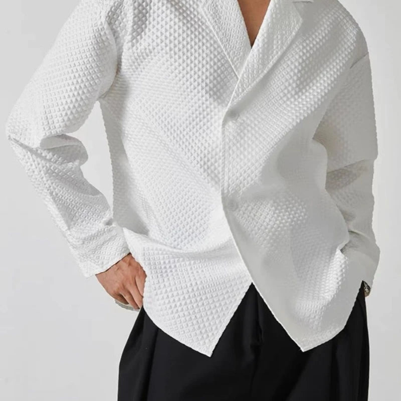 White Forge Textured Waffle Shirt