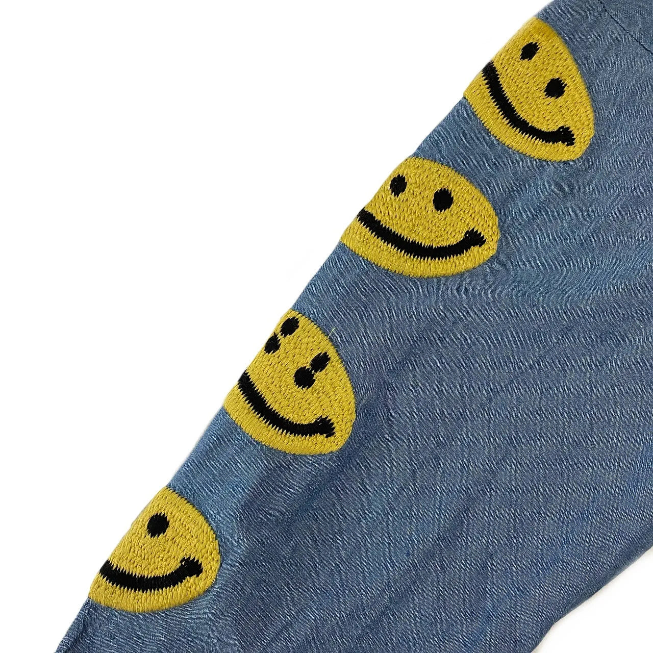 Smiley Faces Patchwork Cotton Shirt