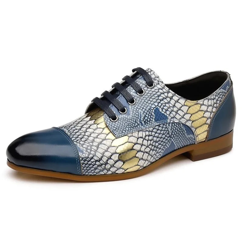 Luxury Python Pattern Oxford Dress Shoes
