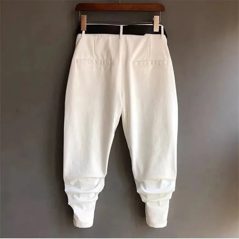 B&W Solid Slim Elastic Pants