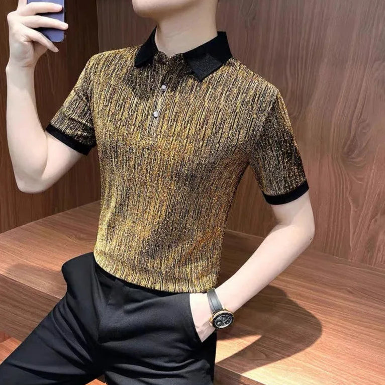 Solid Casual Short Sleeve Polo Shirt