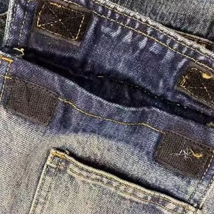 Loose Straight Embroidery Denim Men's Jeans