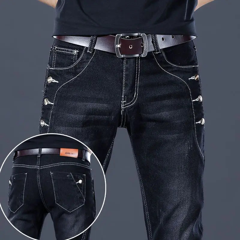 Streetwear Fashion Stretch Slim Fit Jeans