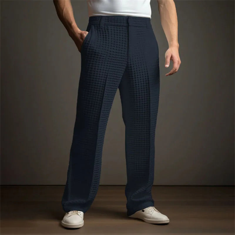 Twill Baggy Mid Waist Trousers