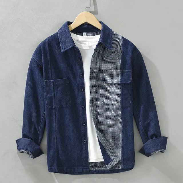 Classic Patchwork Denim Loose Shirt