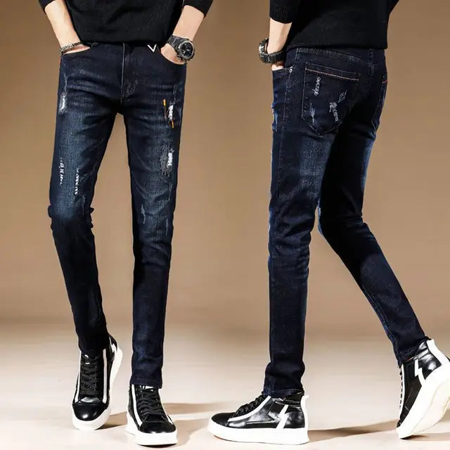 Streetwear Fashion Stretch Slim Fit Jeans