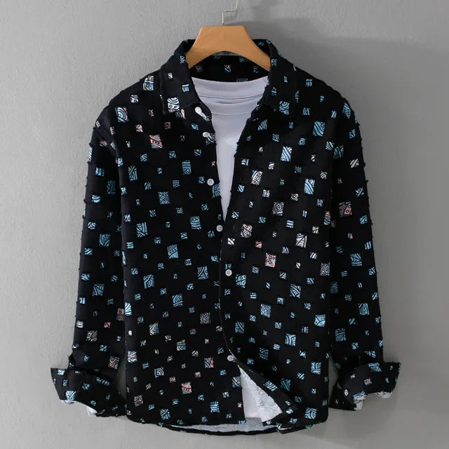 Street Fashion Printed Patchwork Shirt