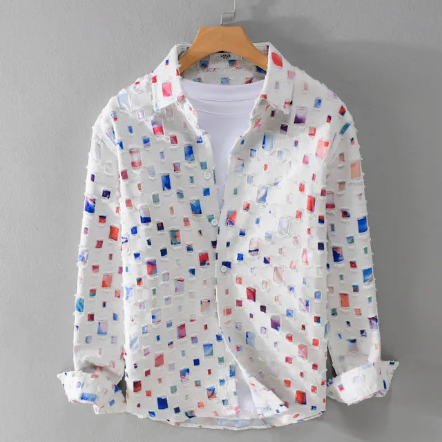 Street Fashion Printed Patchwork Shirt