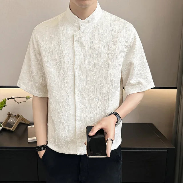 Retro Chinese Style Jacquard Shirt