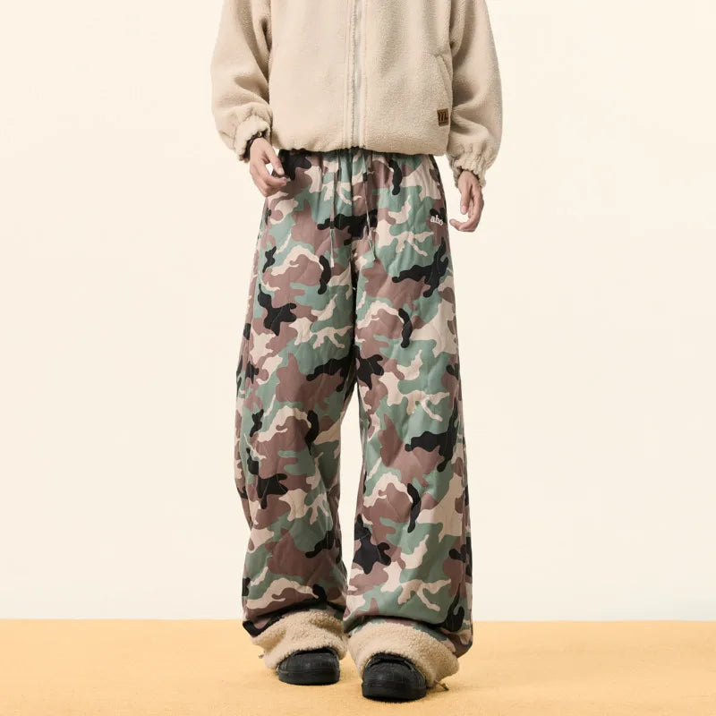 Casual Camouflage Straight Warm Pants