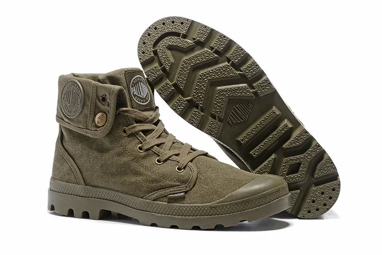 Canvas Lug Sole Tactical Boots