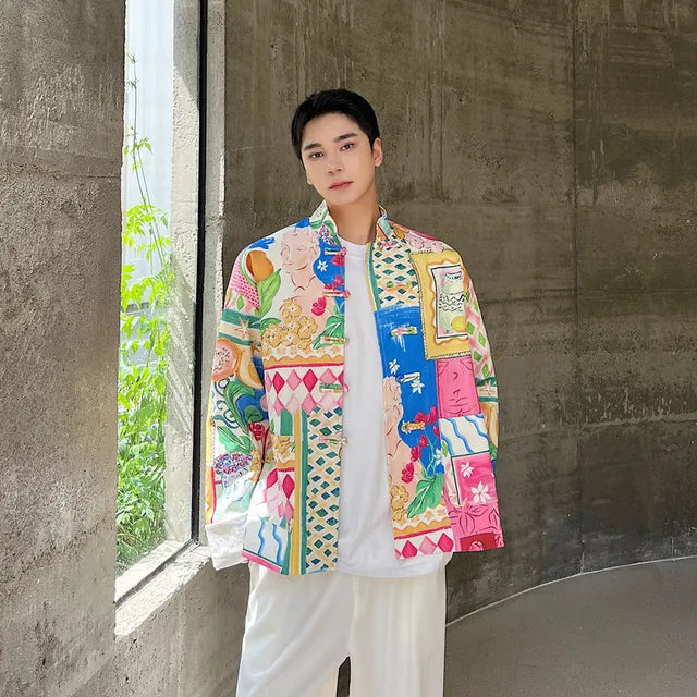 Colorful Geometric Pattern Shirt