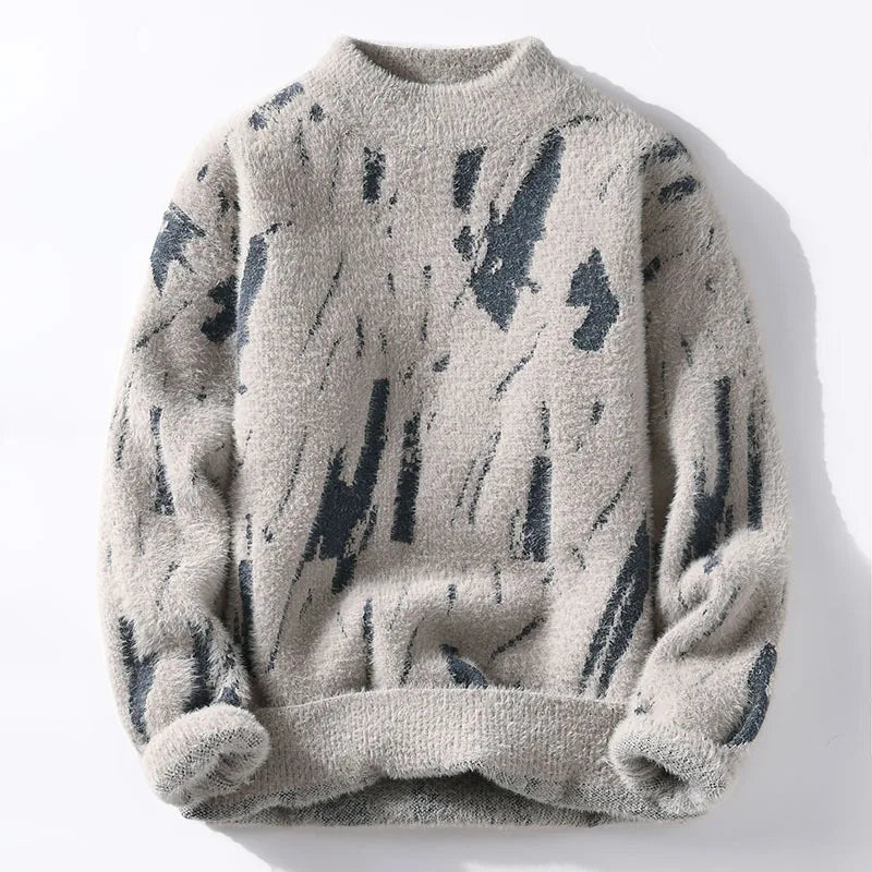 Fake Ripped Y2K Knitted Round Neck Sweater