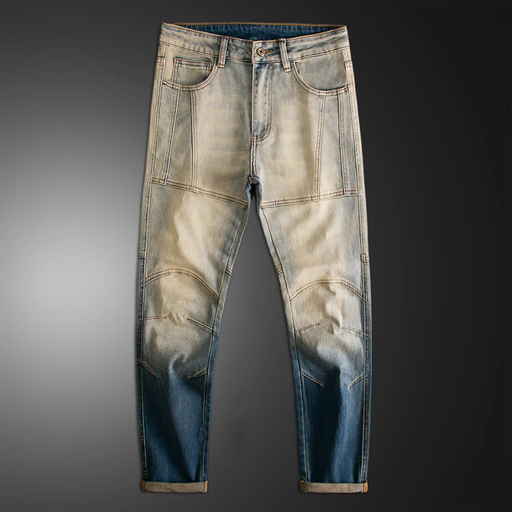 Gradient Contrast Color Men's Jeans