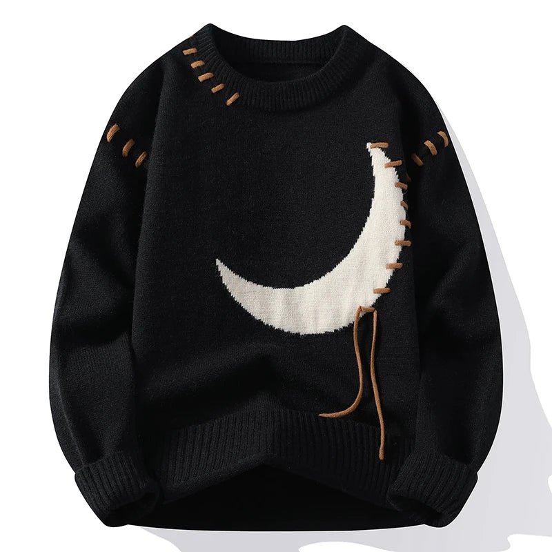 Crescent Moon Stitches Sweater