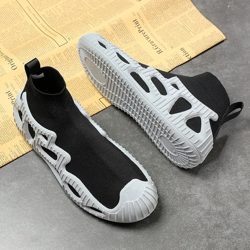 Casual Solid Stretch Fabric Sneakers