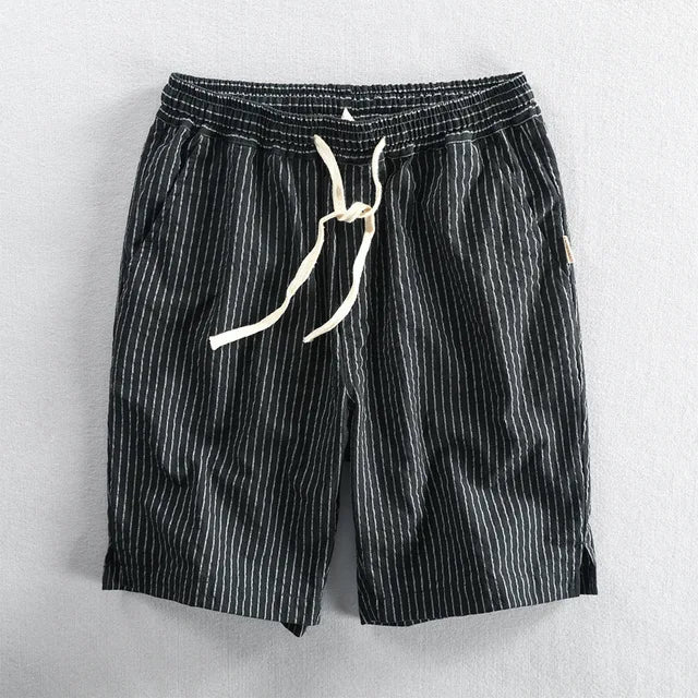 Casual Breathable Striped Cotton Shorts