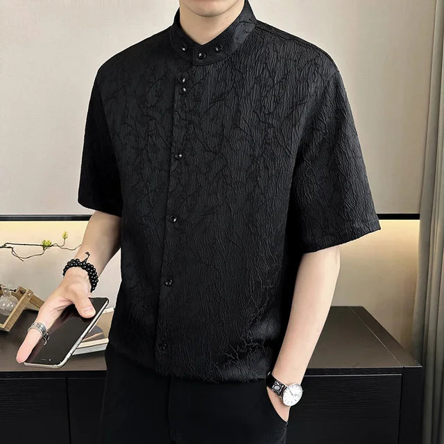 Retro Chinese Style Jacquard Shirt