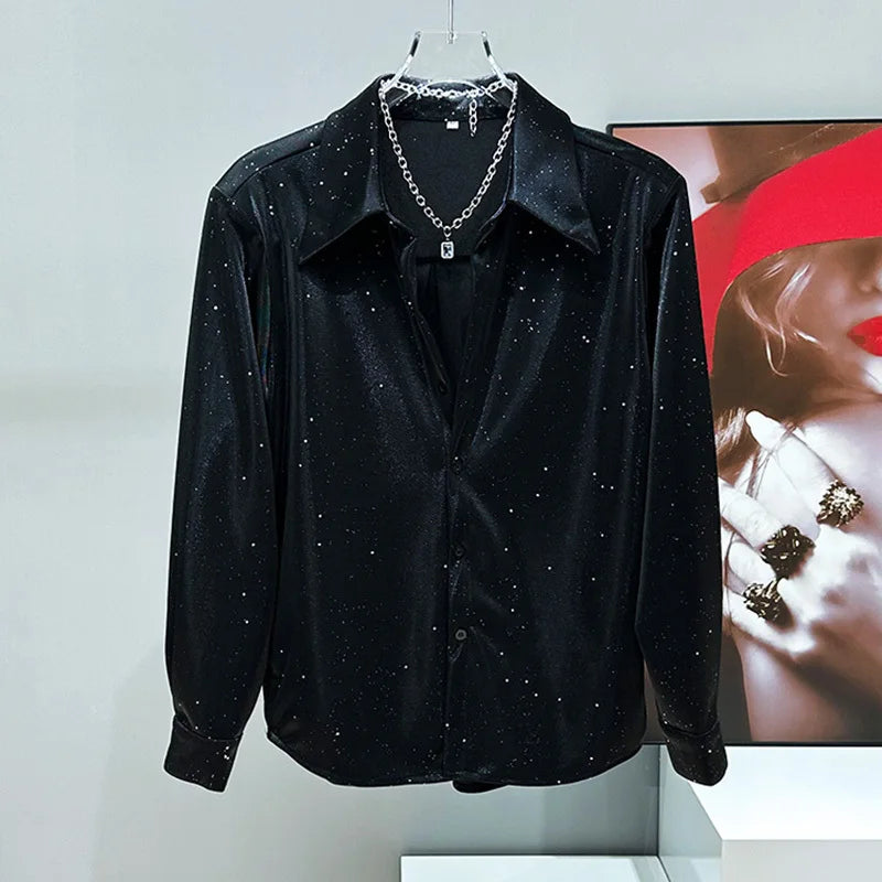 Starry Sequin Long Sleeved Shirt