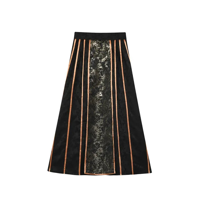 Casual Traditional Chinese Pleated Skirt