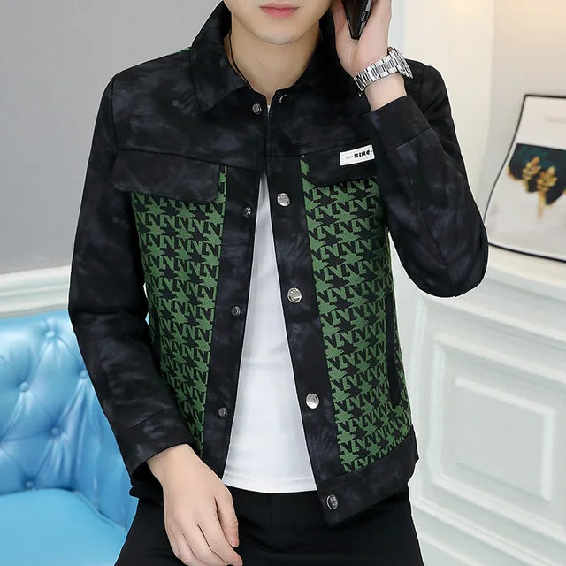 Fashion Patchwork Geometric Design Jacket