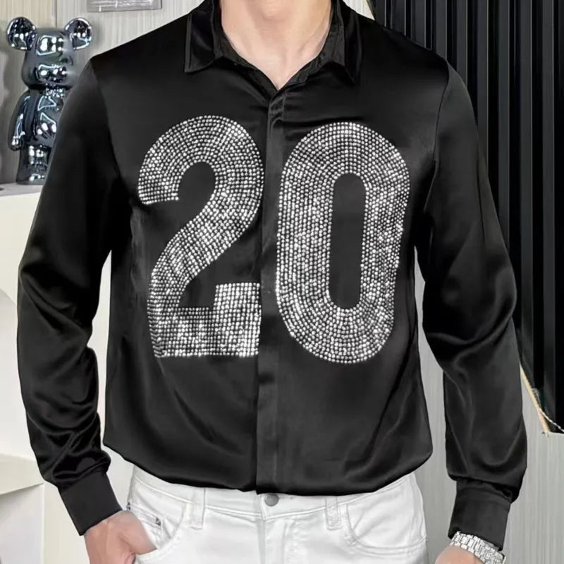 Number 20 Rhinestones Long Sleeve Shirt