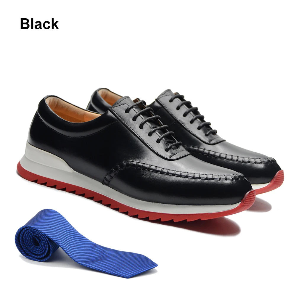 Handmade Casual Oxford Genuine Leather Sneakers