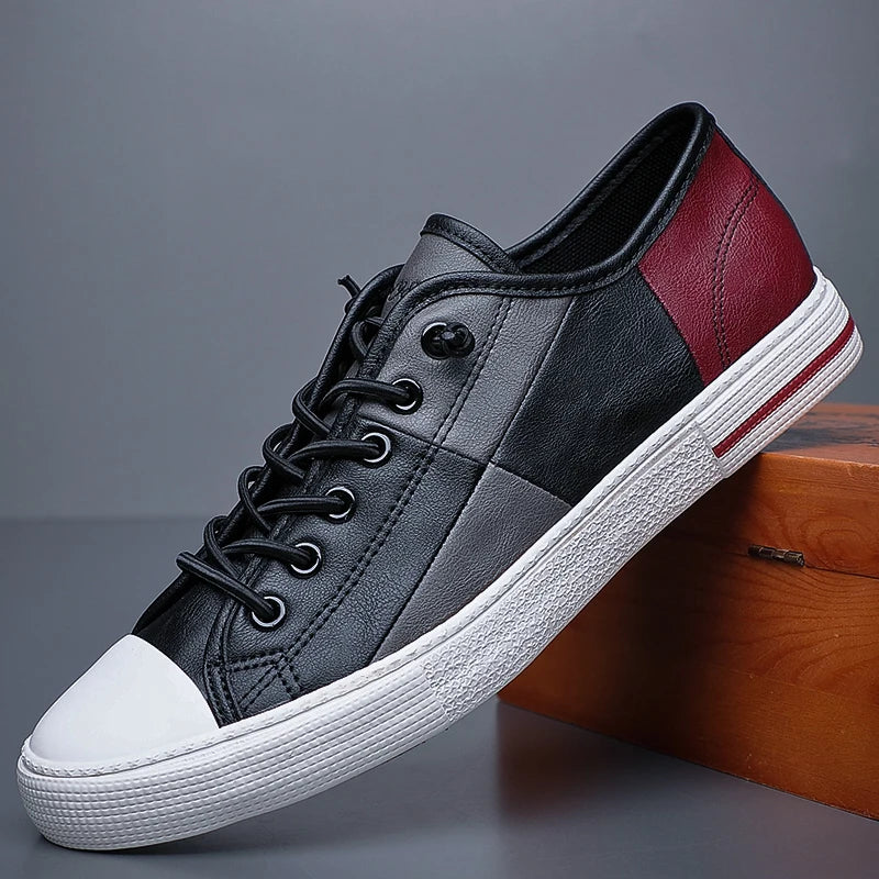 Low-Top Casual PU Leather Sneakers