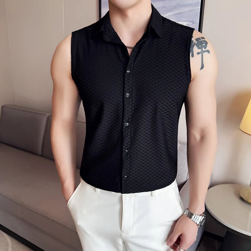 Ice Silk Waffle Breathable Vest