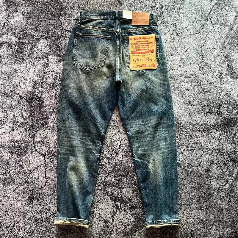 Solid Washed Blue Denim Jeans