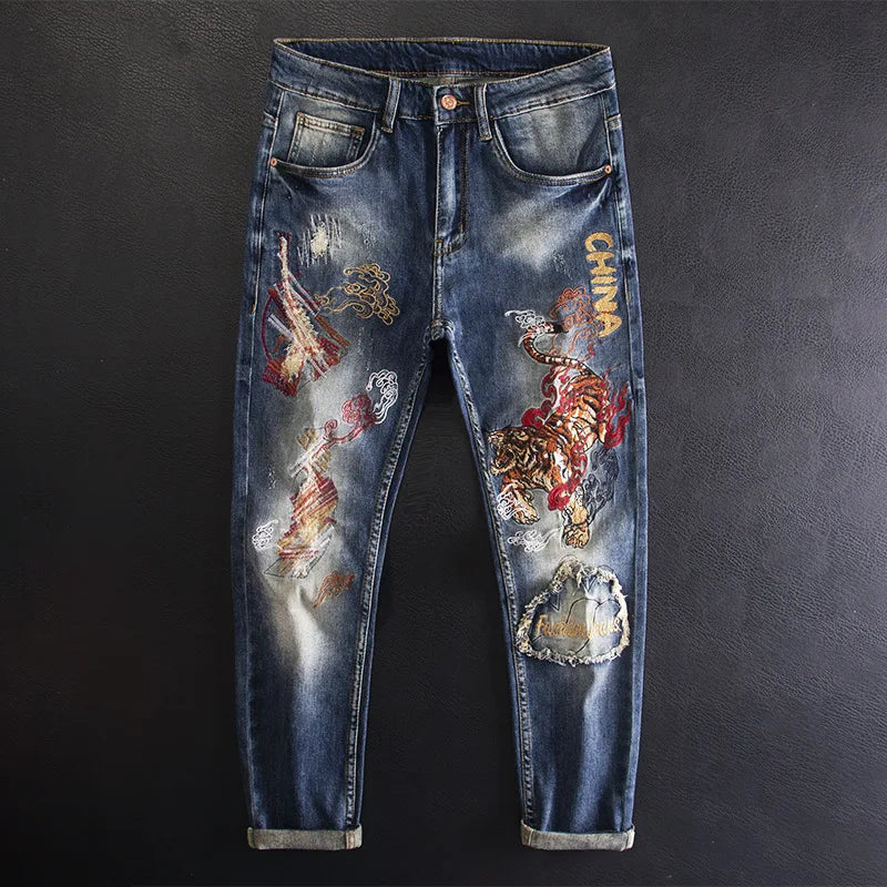Wildstrike Tiger Embroidery Denim