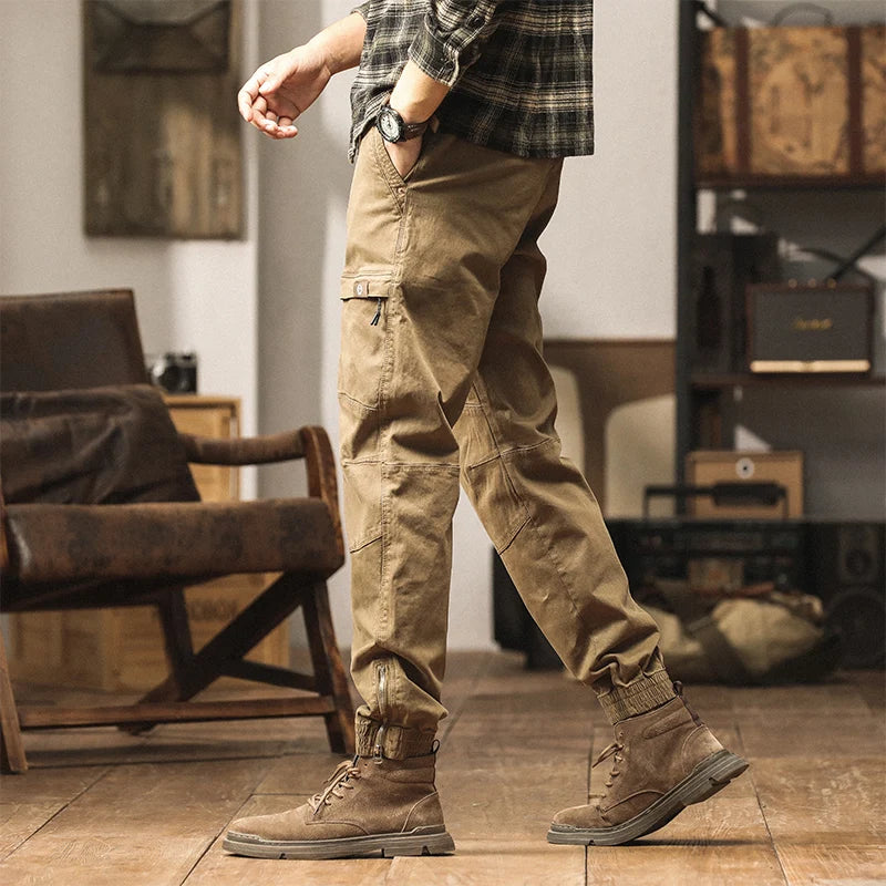 Solid Casual Jogger Fit Ankle Pants