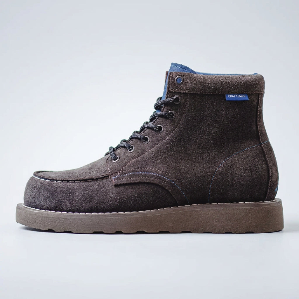 Retro Dark Brown Chunky Work Boots