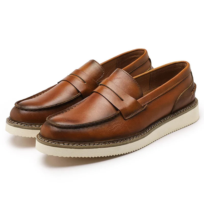 Casual Fashion Solid Leather Men's Loafers