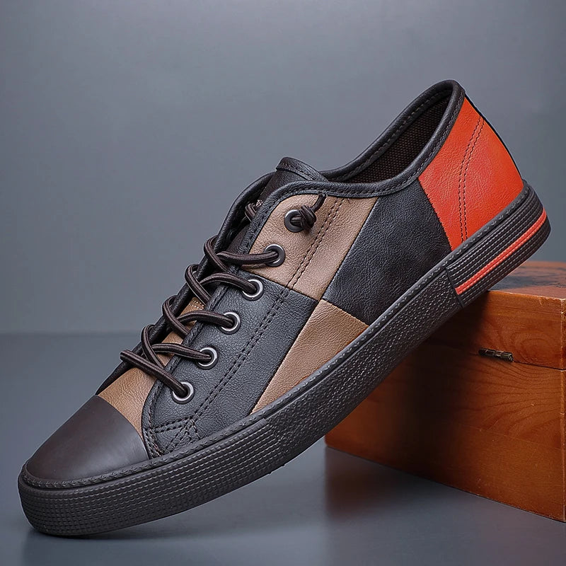 Low-Top Casual PU Leather Sneakers