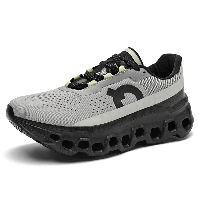 Hollow Rubber Sole Mesh Running Sneakers