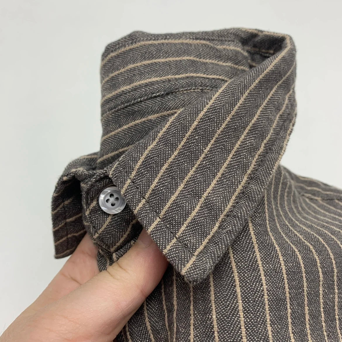 Cotton Linen Striped Loose Shirt